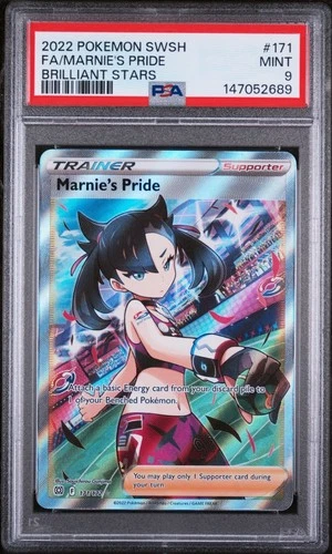 2022 Pokemon Brilliant Stars Marnie's Pride 171 Ultra Rare FRESH PSA 9 MINT