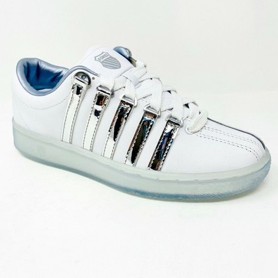 K Swiss Classic 2000 White Silver Kids Size 6 Sneakers 86564 155