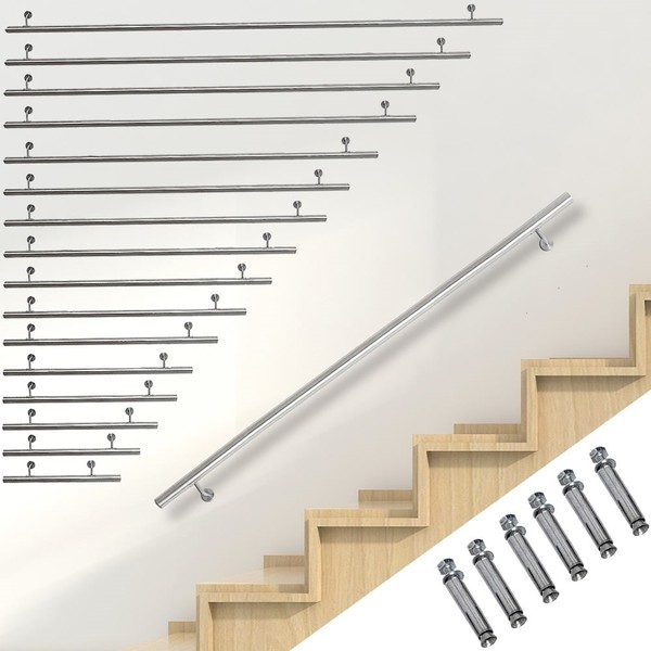 TreppengeläNder 100CM Edelstahl Handlauf Wandhandlauf BrüStung GeläNder-image