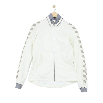 Lululemon Softshelljacke Damen Größe 6 weiß sportlich durchgehender Reißverschluss Langarm