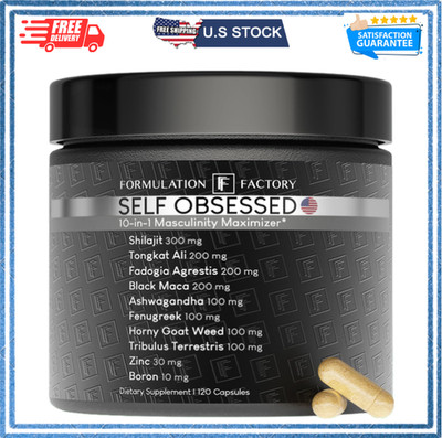 Self Obsessed 10 in 1 Supplement for Men, Strength, Energy, Recovery (2 Months)