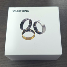 Smart Ring Fitness Activity Tracker, Stainless Steel, Size 13 w/ Charging Case