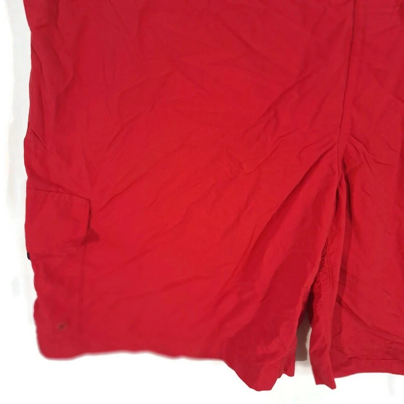 Bañador Lands End para hombre talla XL 40-42 cintura elástica poliéster rojo 3 bolsillos Foto 4 de 4