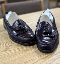 GH Bass Weejuns Handcrafted Logan Leather Penny Loafers Mens Size 12 D Oxblood
