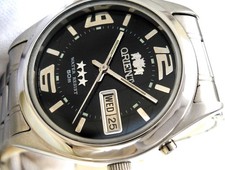 Vintage Orient 3 Star Automatic Watch Black T...