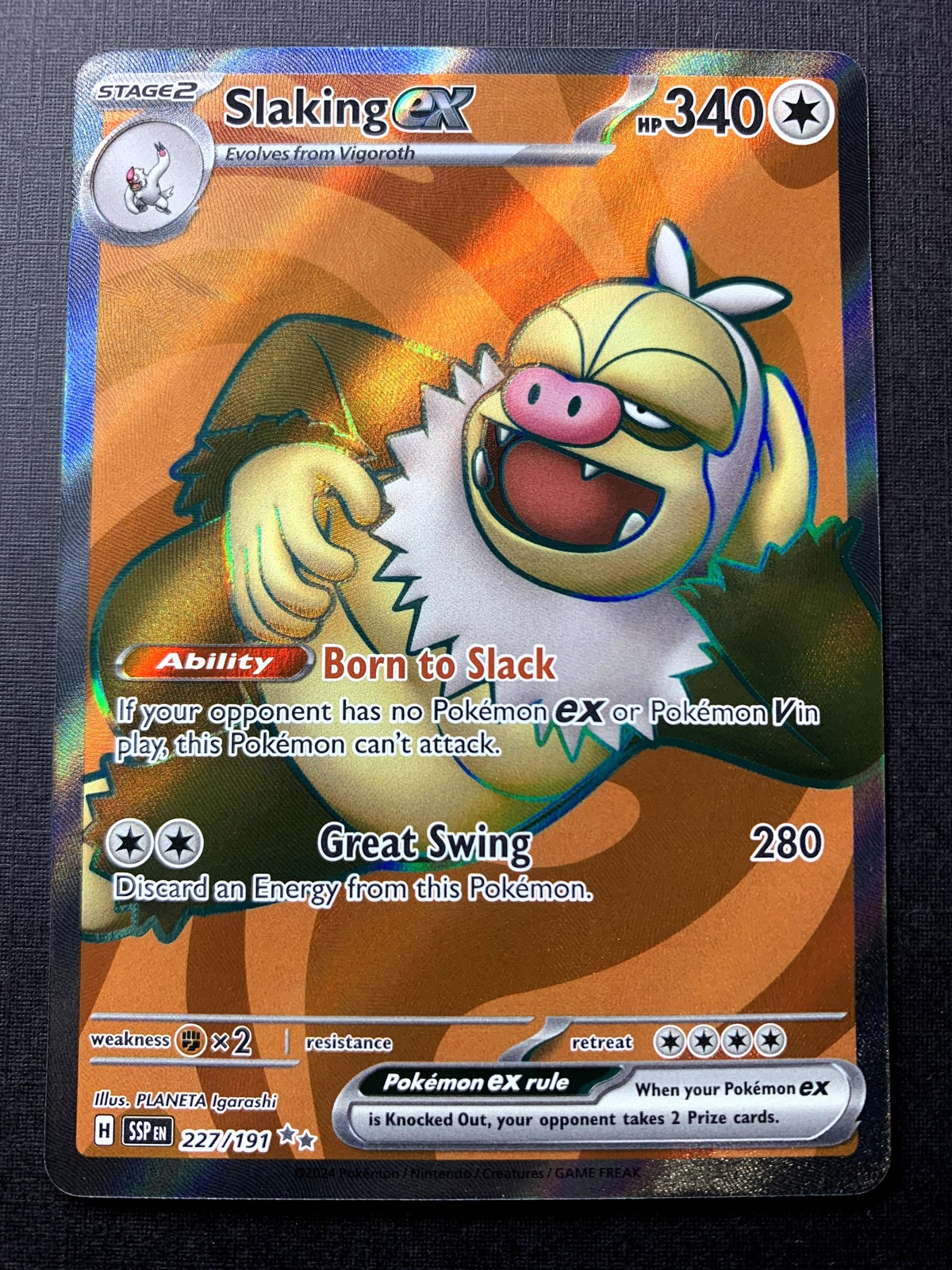 Slaking ex - Ultra Rare SV08: Surging Sparks 227/191 LP