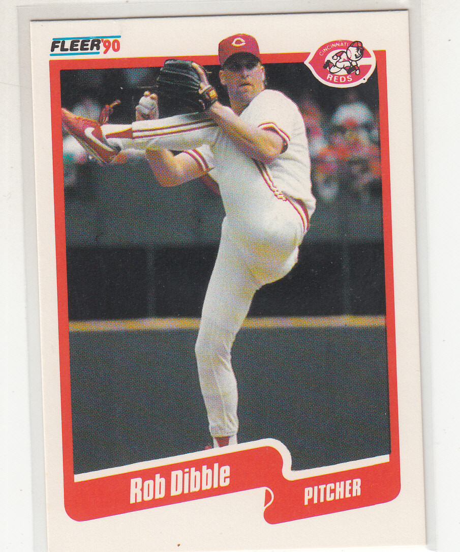 ROB DIBBLE 1990 Fleer Canadian Canada #418 Cincinnati Reds Mint