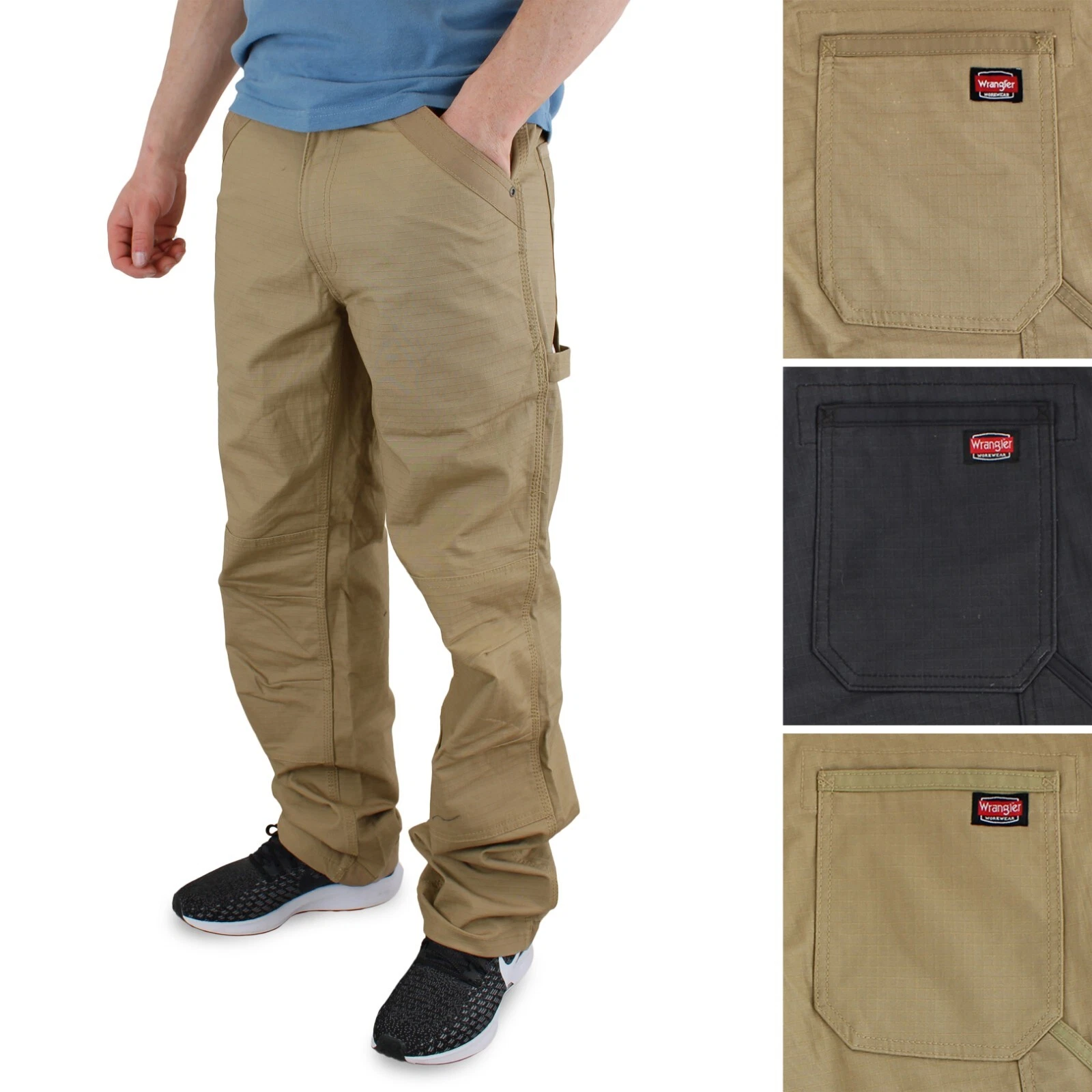 Wrangler Workwear Men's Work Pants 5-Pocket Rip-Stop, Reinforced Knee & Pockets
Opens in a new windo