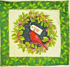 Handmade Quilted Beautiful Table Runner Topper Wall Hanging Mat Stitched 16 x 17