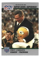 D 1990 Pro Set Super Bowl Superman Vince Lombardi Packers #28 Excellent