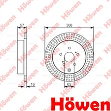 Fits Suzuki Vitara Grand 1.9 DDiS 2.0 2.4 3.2 Brake Disc Rear Howen