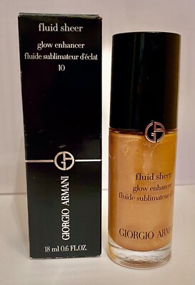 Giorgio Armani Fluid Sheer Glow Enhancer # 10 ~ 0.6 oz /18 ml / NIB