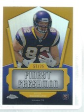 KYLE RUDOLPH 2011 TOPPS CHROME FINEST FRESHMAN GOLD REFRACTOR ROOKIE RC #D 57/75