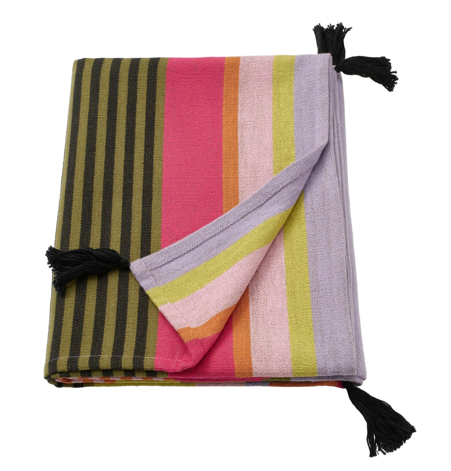 IKEA MAVINN Throw, a righe multicolore, 43" x 67", 110x170 cm MÄVINN Brand NUOVO - Immagine 2 di 4