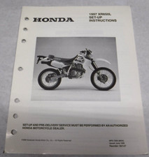 OEM 1997 97 HONDA XR650L XR 650L SET UP INSTRUCTION MANUAL 13 PAGES Z8-17G