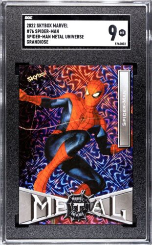 2021 2022 Skybox Marvel Metal Universe Spider-Man GRANDIOSE #76 SP SGC 9 Mint! - Picture 1 of 2