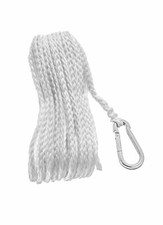 attwood 11714-2 Hollow Braided Polypropylene Anchor Line 1/4" x 50', White