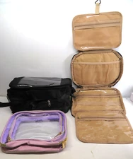 3 Pcs Makeup Travel Bag / Toiletry Tote Bags Make Up Organizer Zipper Pouch *