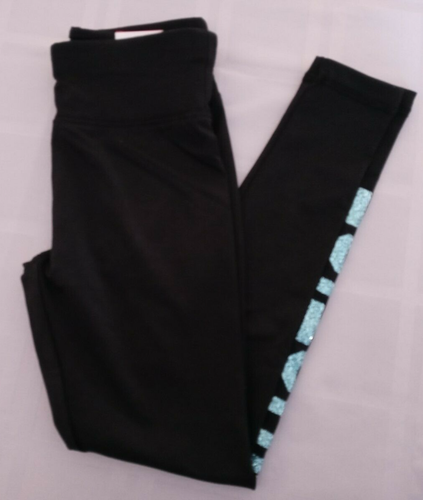 Justice Girl's Athletic Leggings w/blue sparkly lettering/NWT/Size 6 - Picture 6 of 6