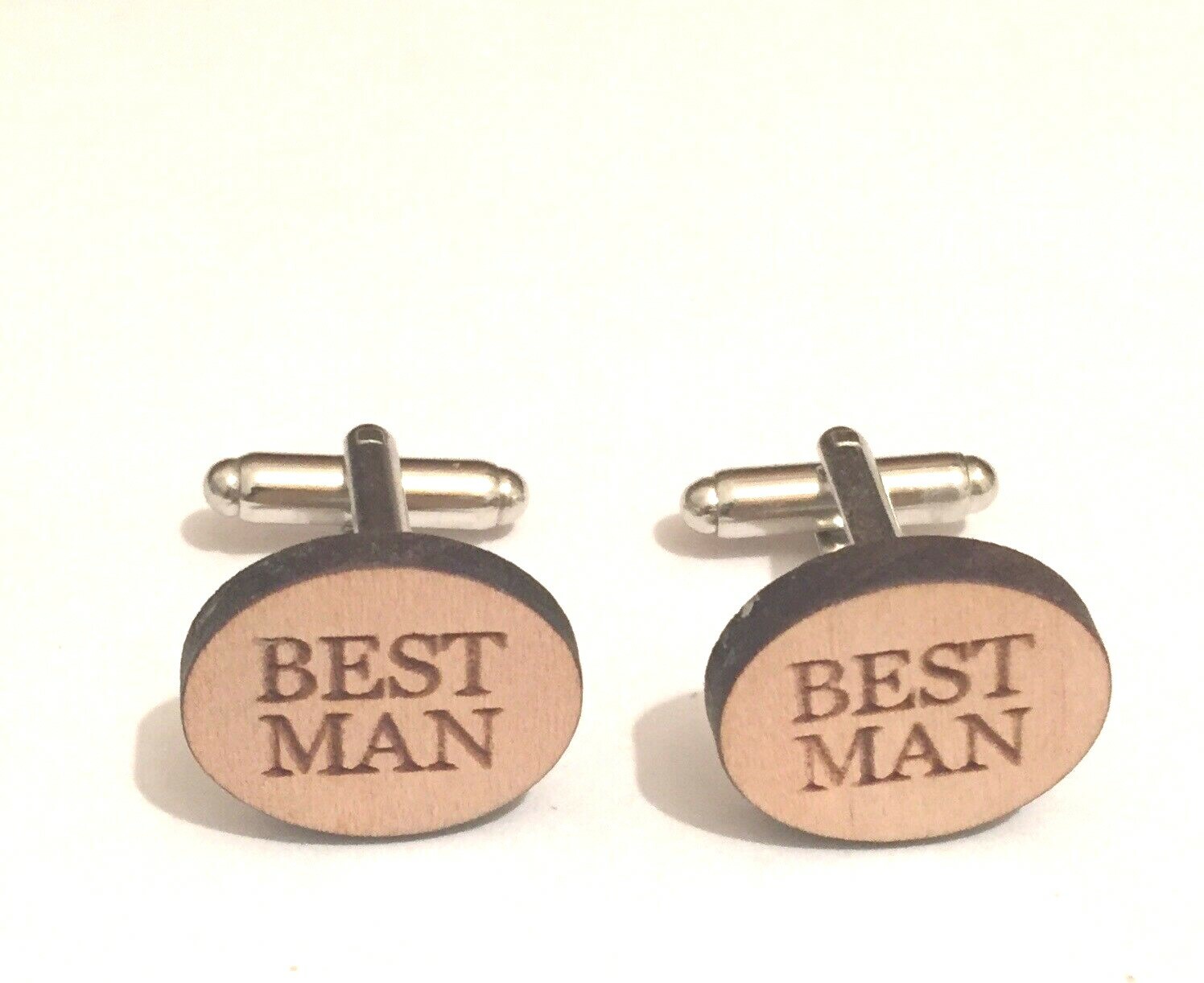 Gemelos De Boda Para Hombres Y Niños, Novio, Padrino, Etc. En Madera De Nogal