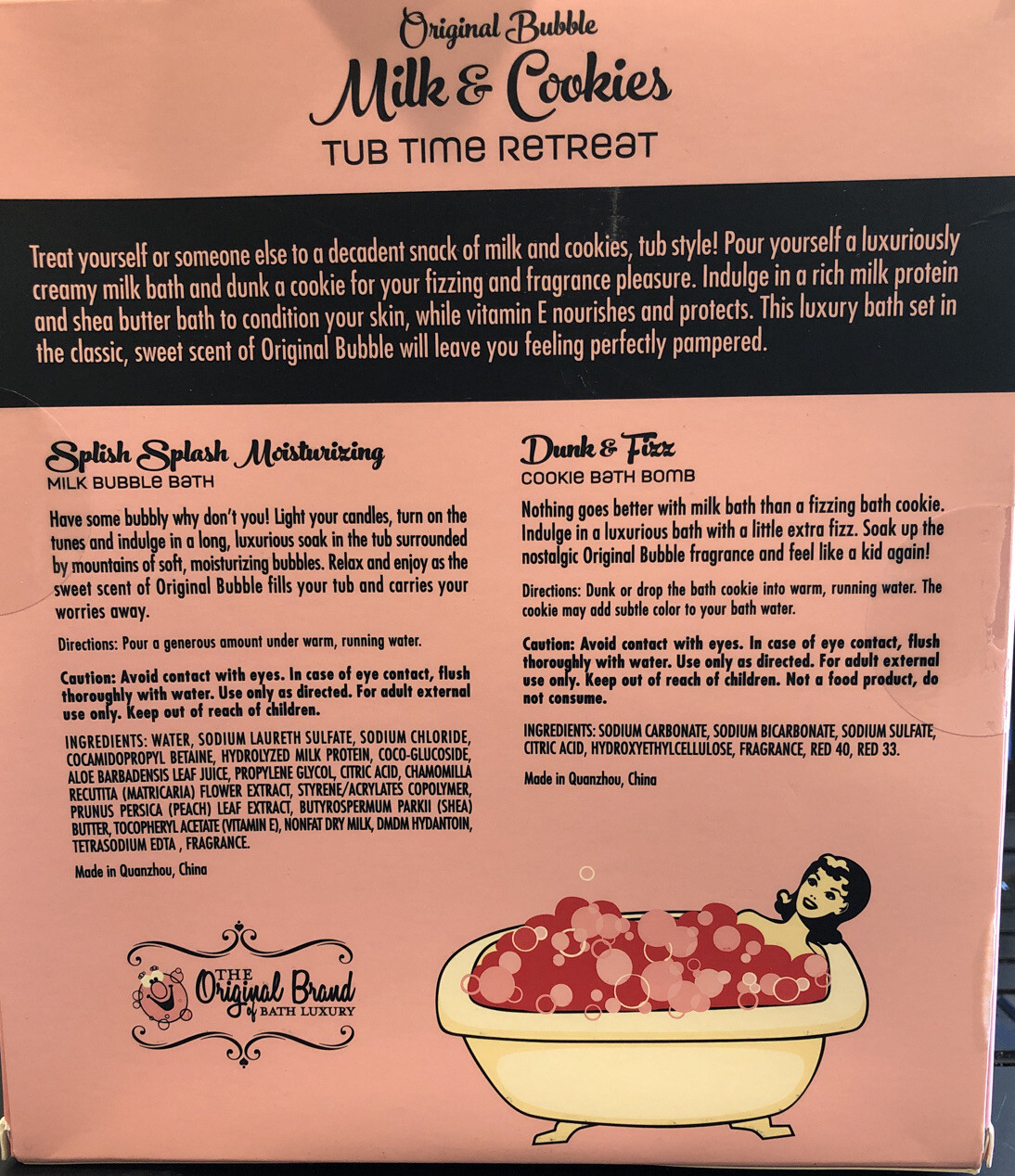 Luxe Milk & Cookies Bubble Bath And Bath Bombs Tub Time Retreat by Mr