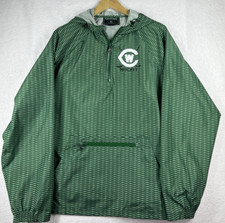 Holloway Golf Hooded Pullover 1/4 Zip Rain Jacket/Wind Breaker Adult XL Green