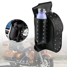 Right Engine Bar Saddlebag Guard Bag Water Bottle Holder For Harley Road Glide