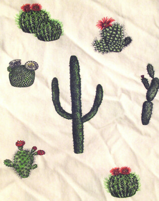 21 Men barrel cactus saguaro prickly pear button-front Hawaiian shirt size XS