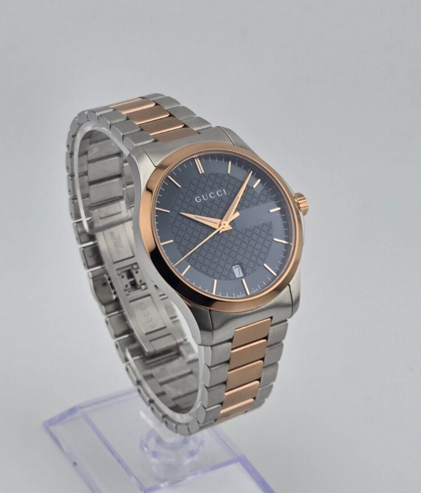 Gucci G-Timeless Men's Gray Dial Two Tone Watch - YA126446 ($1170 MSRP) - Image 4 of 4