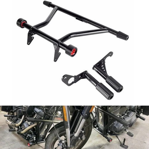 Engine Crash Guard Bar Kit For Harley Softail Standard FXST Low Rider FXLR 21-Up