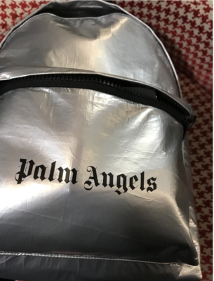 Palm Angels Silver Backpack w/ sensor tag clip Logo | eBay