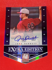 2012 Elite Extra Edition Status Blue Die-Cut Signatures /50 Jake Barrett Auto