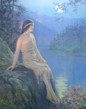 F.R. Harper Native American Indian Maiden Print 16x20