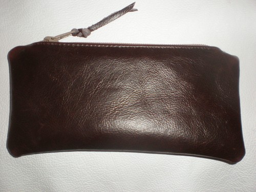Traditional Soft Leather Pencil Case 202 SOLD Pen Makeup Pouch Clutch Purse bag - Picture 16 of 18