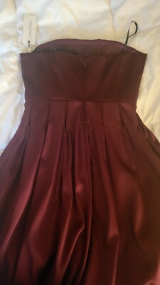 princess polly baby blue dress Burgundy Bandeau Frill Detail Maxi Dress | Dress main image 1