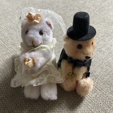 Russ Berrie Bride Groom Bear Couple Clips 3.5" See Pics Vtg