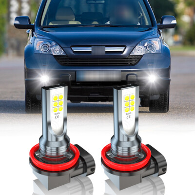 Combo H11/H8 LED Fog Light Bulbs for Honda CRV 2007-2014 CR-V 6000K Bright White