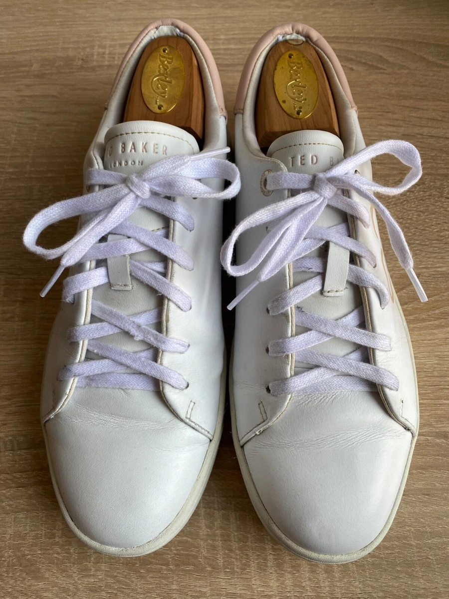 White leather top fashion trainers