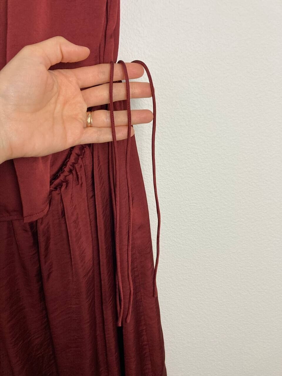 Kenneth Cole Dress Womens Medium Burgundy Maxi Mi… - image 10