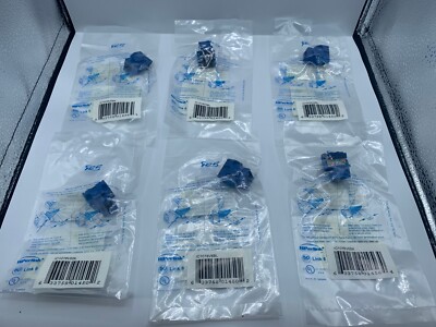 ICC (IC1078V6BK) CAT6 JACK, LINK 6, LOT OF 6 BRAND NEW CONNECTORS BLUE
