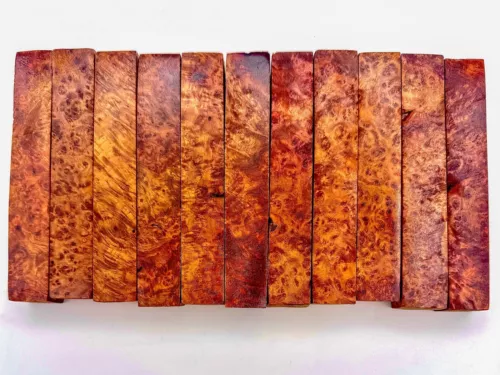 Amboyna Burl Wood Pen Turning Blanks! (Per Piece) Incredible! Red & Brown - WOW!