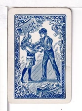 Single Vintage ID Named People, Miniature "Dick", Playing Card MCH 11-2 B