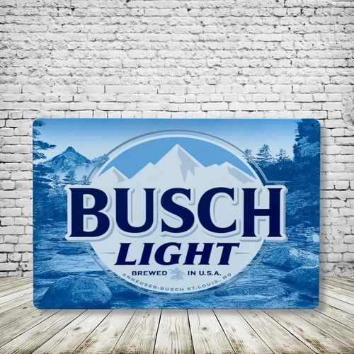 Busch Light Vintage Style Tin Metal Bar Sign Poster Man Cave Collectible New