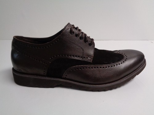 Kenneth Cole Size 11 M KNOB OUT Brown Leather Wingtip Oxfords New Mens Shoes - Picture 2 of 12