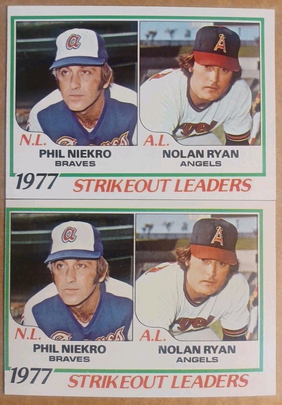 1978 TOPPS #206 CALIFORNIA ANGELS NOLAN RYAN HOF LEADERS NIEKRO HOF NM/MT 06546