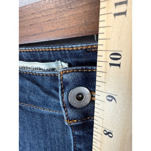 Pilcro Anthropologie High Rise Skinny Jeans Dark Wash Stretch Women Size 27x26 - Picture 8 of 13