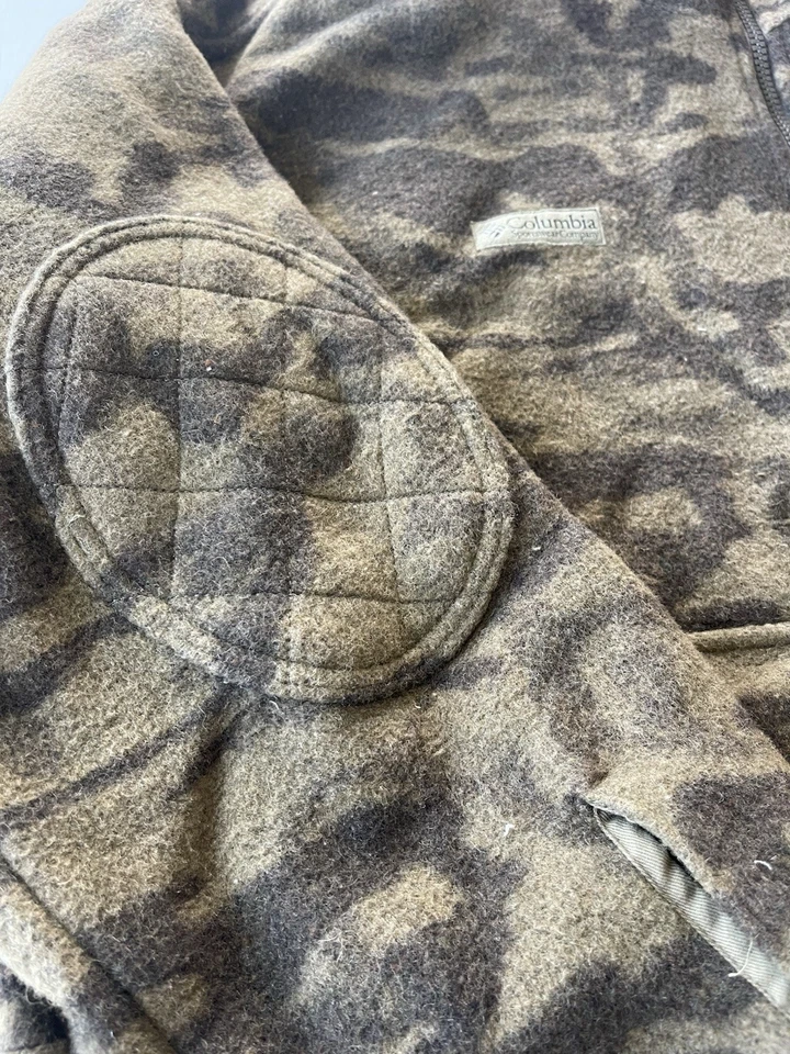 Columbia Monarch Pass Gallatin Range 夹克男式 2XL Outfitter 迷彩羊毛狩猎 — 第 4/4 张图片