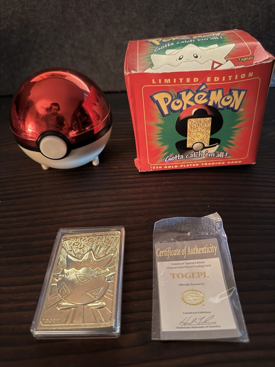 23k gold plated pokemon cards in pokeballs Burger King 23k Gold Pokémon Pokeball Individual Trading Cards for sale