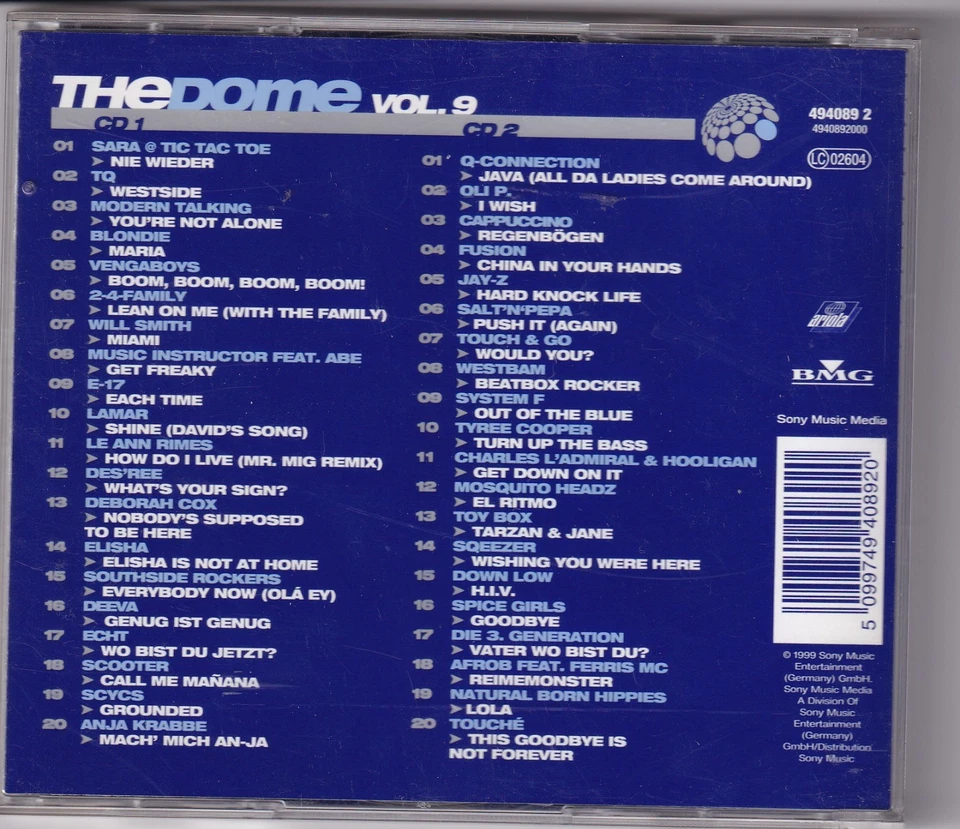-0207- The Dome - Vol. 9 -TQ, Oli P., Will Smith u.a. -CD - near mint - Bild 2 von 2