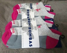 4-Pack (4 pairs) Bombas Original Ankle Socks Grey & Hot Pink - Women's Medium